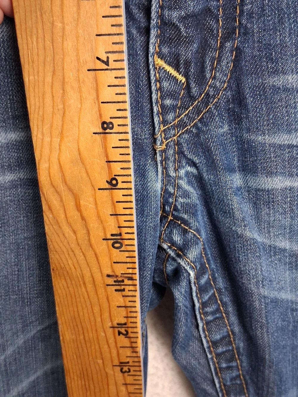 True Religion World Tour Ricky Jeans Mens 36 Distressed Straight Leg Made In USA